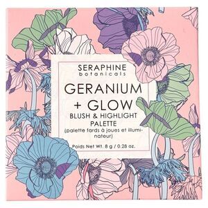 Seraphine Botanicals Geranium + Glow Blush & Highlight Palette 8g / 0.28 oz NEW
